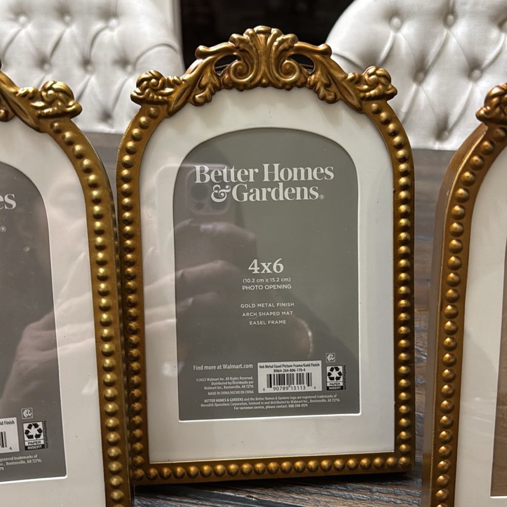 Better Homes And Gardens Gold 4x6 Decorative Photo Frame
